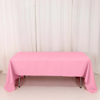 <h3 style="margin-left:0px;"><span style="background-color:transparent;color:#000000;">Elegant Pink Polyester Rectangular Tablecloth for Any Event</span>