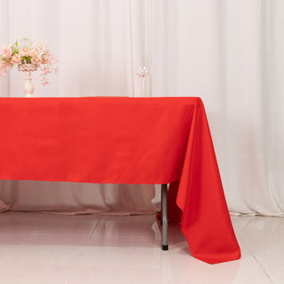 Elevate Your Event with the Red Polyester Tablecloth