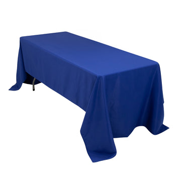 60"x126" Royal Blue Seamless Premium Polyester Rectangular Tablecloth - 220GSM