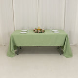 60x126inch Sage Green Seamless Premium Polyester Rectangular Tablecloth - 220GSM