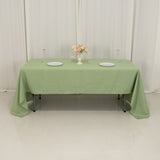 60x126inch Sage Green Seamless Premium Polyester Rectangular Tablecloth - 220GSM