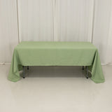 60x126inch Sage Green Seamless Premium Polyester Rectangular Tablecloth - 220GSM