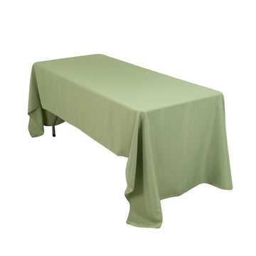 Premium Polyester 60"x126" Rectangle Tablecloth Sage Green - Stain-Resistant 220GSM Finish Table Cover