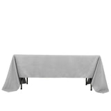 Silver Premium Polyester Rectangular Tablecloth 220GSM 60x126inch