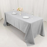 Silver Premium Polyester Rectangular Tablecloth 220GSM 60x126inch