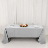 Silver Premium Polyester Rectangular Tablecloth 220GSM 60x126inch