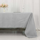 Silver Premium Polyester Rectangular Tablecloth 220GSM 60x126inch