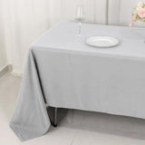 Silver Premium Polyester Rectangular Tablecloth 220GSM 60x126inch