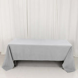 Silver Premium Polyester Rectangular Tablecloth 220GSM 60x126inch