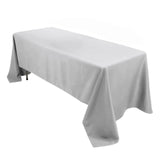 Silver Premium Polyester Rectangular Tablecloth 220GSM 60x126inch