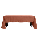 60\"x126\" Terracotta (Rust) Polyester Rectangular Tablecloth