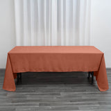 60\"x126\" Terracotta (Rust) Polyester Rectangular Tablecloth