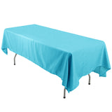 60"x126" Turquoise Polyester Rectangular Tablecloth