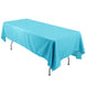 60"x126" Turquoise Polyester Rectangular Tablecloth