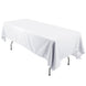 60"x126" White Polyester Rectangular Tablecloth