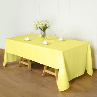 Add a Pop of Color to Your Event with a Yellow Polyester Tablecloth