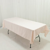 Polyester Tablecloth 60×84inch Blush – Rectangle, Washable & Wrinkle-Resistant, Perfect for Parties