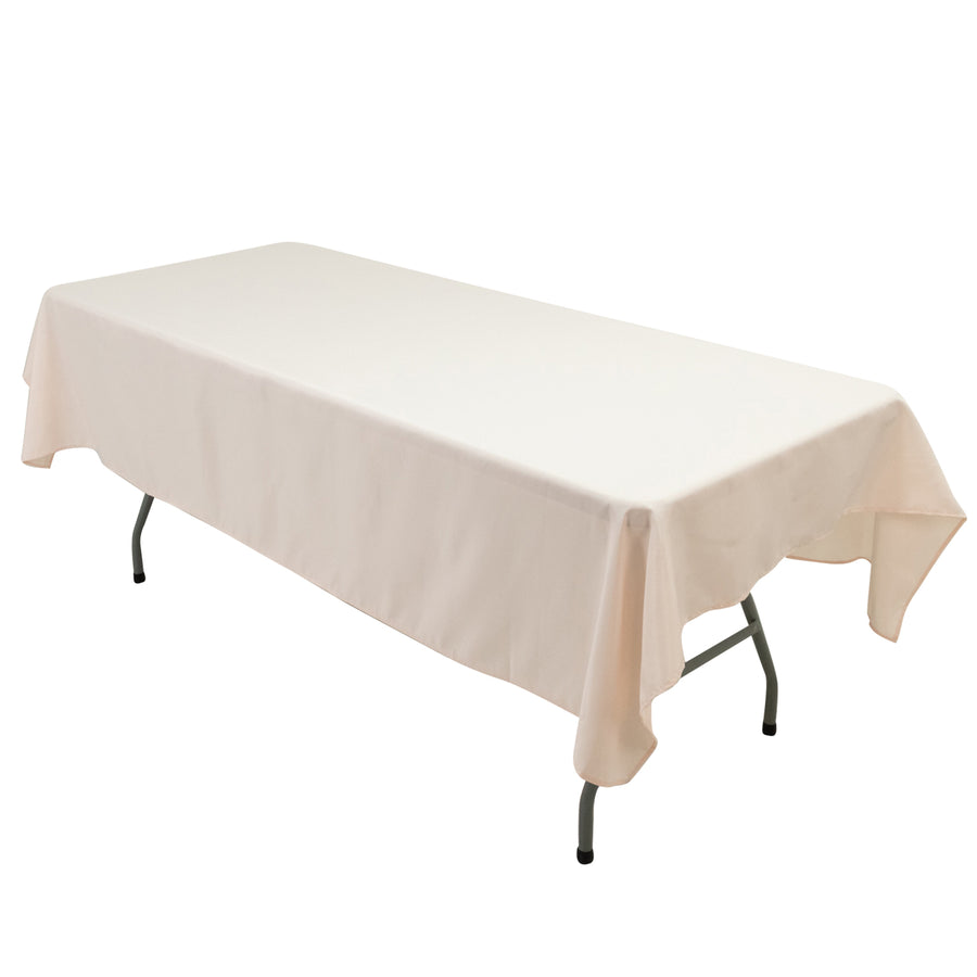 Polyester Tablecloth 60×84inch Blush – Rectangle, Washable & Wrinkle-Resistant, Perfect for Parties