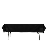 Polyester Tablecloth 60×84inch Black Rectangle, Washable & Wrinkle-Resistant, Perfect for Parties