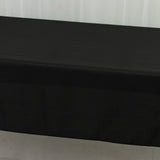 Polyester Tablecloth 60×84inch Black Rectangle, Washable & Wrinkle-Resistant, Perfect for Parties