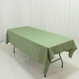 Polyester Tablecloth 60×84inch Dusty Sage Green – Rectangle, Washable & Wrinkle-Resistant, Perfect