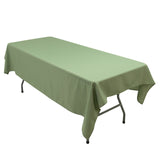 Polyester Tablecloth 60×84inch Dusty Sage Green – Rectangle, Washable & Wrinkle-Resistant, Perfect