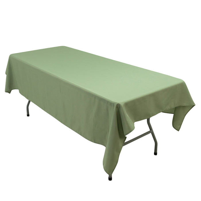 Polyester Tablecloth 60×84inch Dusty Sage Green – Rectangle, Washable & Wrinkle-Resistant, Perfect