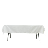 Polyester Tablecloth 60×84inch White – Rectangle, Washable & Wrinkle-Resistant, Perfect for Parties