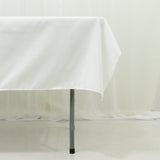 Polyester Tablecloth 60×84inch White – Rectangle, Washable & Wrinkle-Resistant, Perfect for Parties