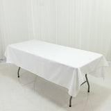Polyester Tablecloth 60×84inch White – Rectangle, Washable & Wrinkle-Resistant, Perfect for Parties