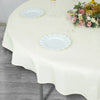 70inch Ivory 200 GSM Seamless Premium Polyester Round Tablecloth