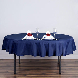 Elevate Your Event with a Navy Blue Round Tablecloth