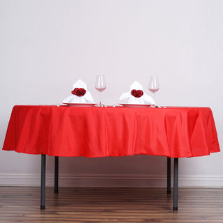 Create Memorable Events with a Red Seamless Polyester Tablecloth