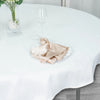 70inch White 200 GSM Seamless Premium Polyester Round Tablecloth