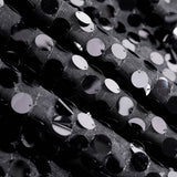 Sequin 132inch Round Tablecloth Black - Big Payette Table Cover#whtbkgd