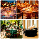 Sequin 132inch Round Tablecloth Black - Big Payette Table Cover