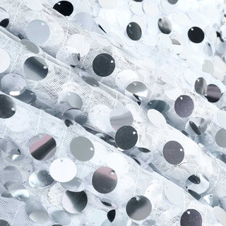 <strong>Décor Ideas Using Silver Big Payette Sequin Tablecloths</strong>