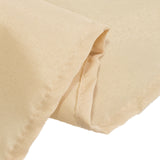 72"x120" Beige Polyester Rectangle Tablecloth, Reusable Linen Tablecloth