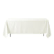 72"x120" Ivory Polyester Rectangle Tablecloth, Reusable Linen Tablecloth