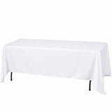 White tablecloth draped over a table, showcasing a clean and elegant look.