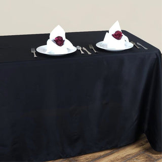 Black Polyester Tablecloth for Elegant Events