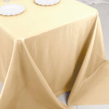 90\"x132\" Beige Polyester Rectangular Tablecloth