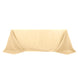 90\"x132\" Beige Polyester Rectangular Tablecloth