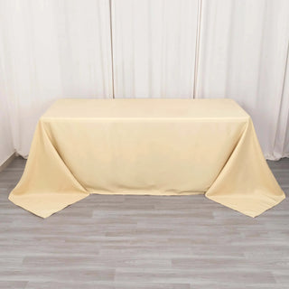 Elevate Your Event with a Beige Polyester Tablecloth