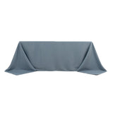 90x132inch Dusty Blue Seamless Premium Polyester Rectangular Tablecloth - 220GSM for 6 Foot Table