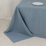 90x132inch Dusty Blue Seamless Premium Polyester Rectangular Tablecloth - 220GSM for 6 Foot Table