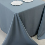 90x132inch Dusty Blue Seamless Premium Polyester Rectangular Tablecloth - 220GSM for 6 Foot Table