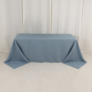 <h3 style="margin-left:0px;"><strong>Elegant Dusty Blue Premium Polyester Rectangular Tablecloth</strong>