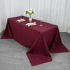 90x132inch Burgundy 200 GSM Seamless Premium Polyester Rectangular Tablecloth