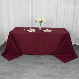 Experience Elegance and Practicality with the Burgundy Tablecloth